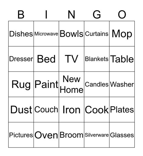 House Bingo Card