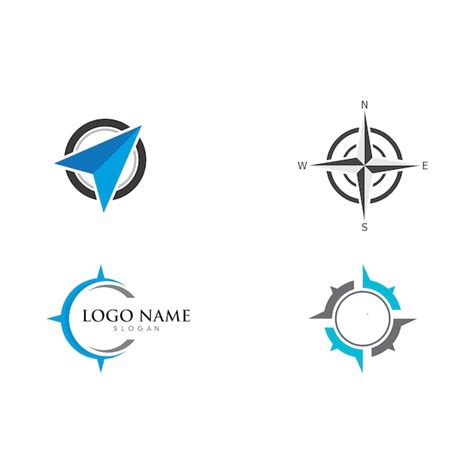 Kompass Logo Vorlage Vektor Symbol Illustration Premium Vektor