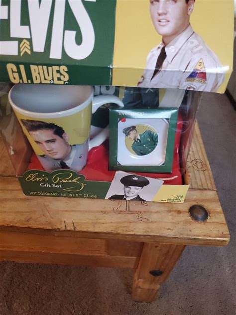 Elvis Presley Gi Blues Collectible Mugs Hot Cocoa Tin Ornament