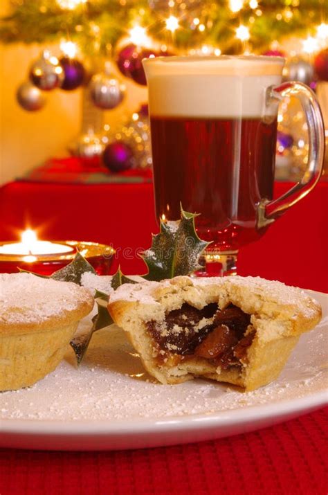 Mince Pie And Irish Coffee Stock Image Image Of Flame 33581961