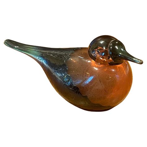 Limited Edition Art Glass Bird Sculpture By Oiva Toikka For Iittala Of