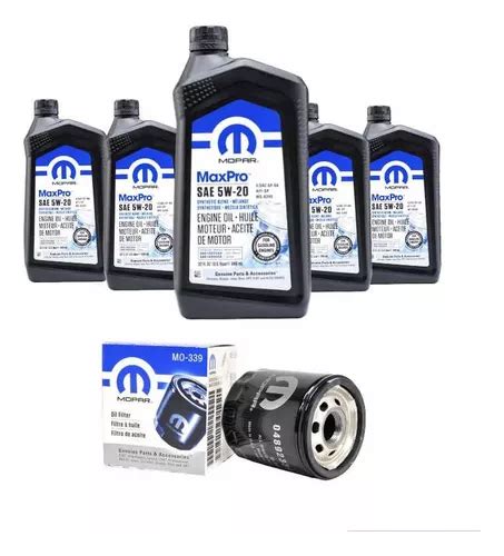 Kit Aceite Motor 5w20 Filtro Dodge Journey 2 4 Mopar Origina Cuotas