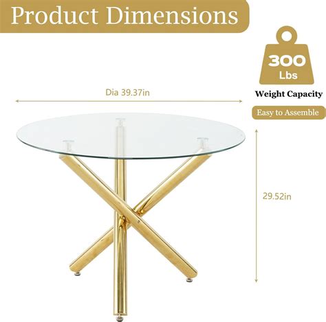 Mesa Redonda De Cristal Para Comedor De A Personas Moderna Parte