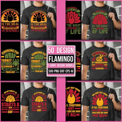 Cute Flamingo SVG T Shirt Designs Bundle MasterBundles