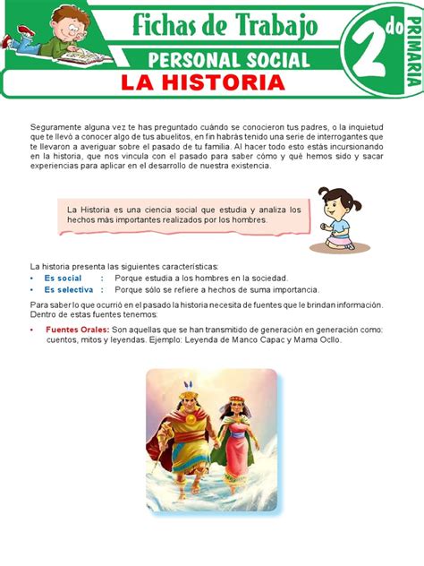 La Historia Para Segundo Grado De Primaria Pdf