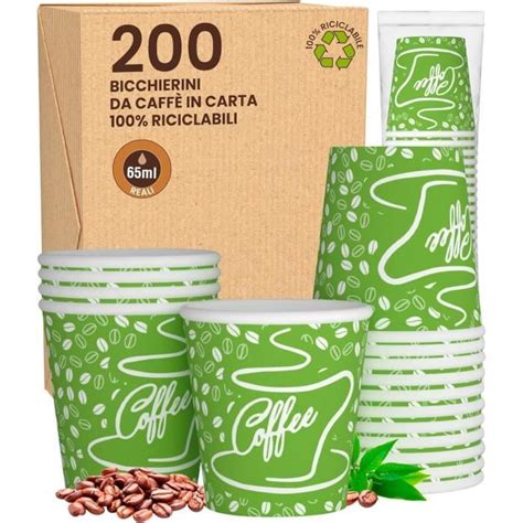 Lot De 200 Verres En Papier Pour Café 65 Ml Coffeegreencup Verres