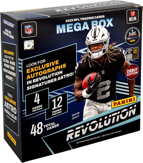 2025 Panini Revolution Football Trading Cards Mega Box