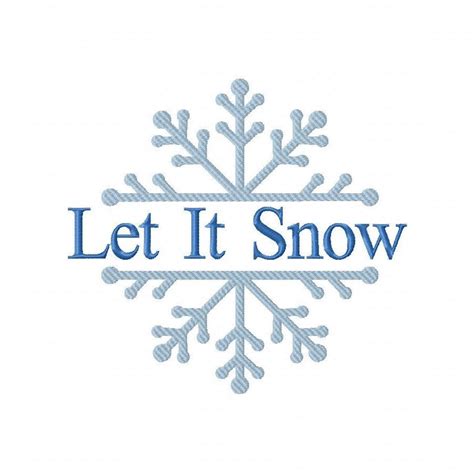 Let It Snow Merry Christmas Holidays Embroidery Design File Face Mask