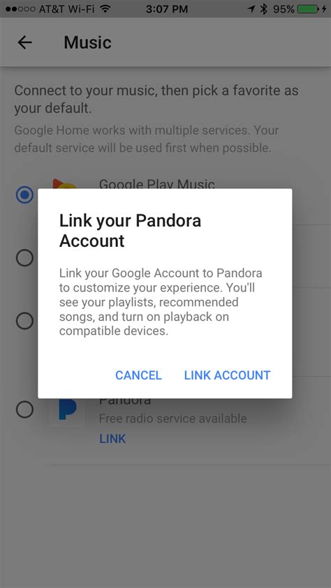 how to connect pandora to google home