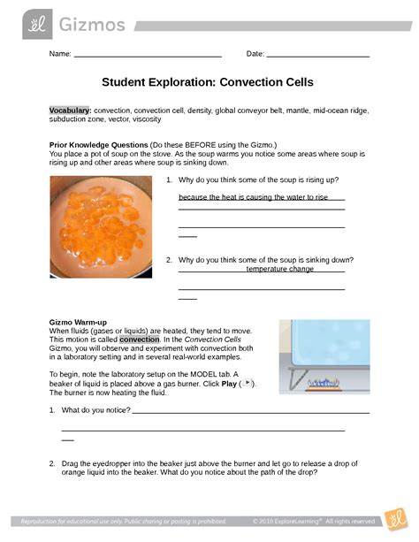 Solution Gizmo Convection Cells Answer Key Studypool