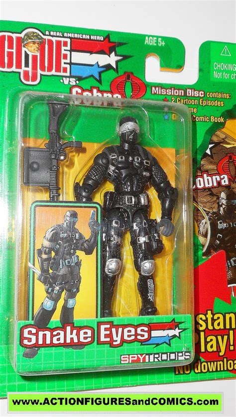 Gi Joe Snake Eyes 2003 V14 Mission Disc Spy Troops Action Figures Moc