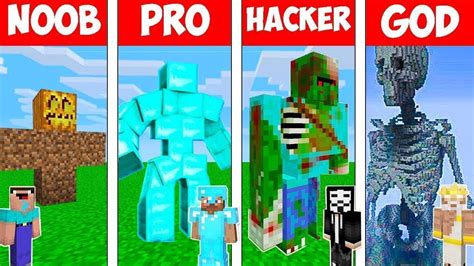 Minecraft Noob Vs Pro Vs Hacker Vs God Golem Mutant In Minecraft