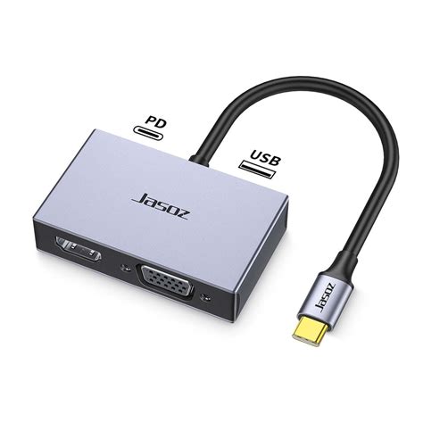 Jasoz อะแดปเตอร์ฮับ Type C Hub 8in1 Adabter แท้ Hub Usb3 0 3 Hdmi Pd100w Sd Tf Rj45 Shopee