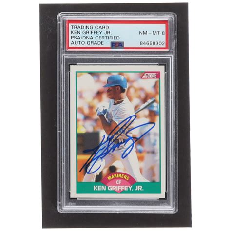 Ken Griffey Jr Signed 1989 Score Rookie Traded 100T RC PSA