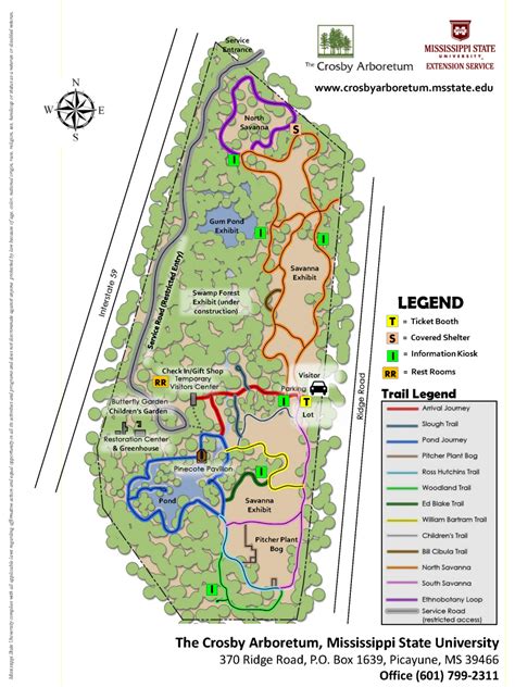 Map Crosby Arboretum