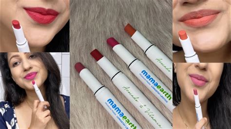 New Mamaearth Moisture Matte Long Stay Lipstick New Shades Swatches