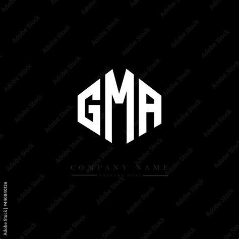 GMA letter logo design with polygon shape. GMA polygon logo monogram ...