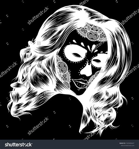 Silhouette Vector Black White Skull Candy Stock Vector (Royalty Free ...