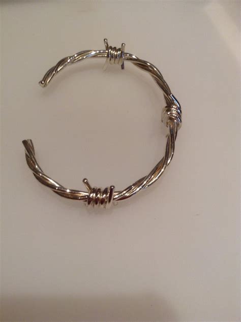 Mens Barbed Wire Silver Bracelethandmade And Hallmarked In Etsy