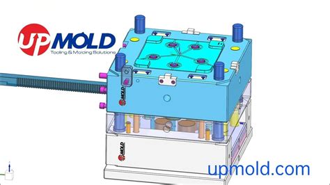 Unscrewing Cap Plastic Mold Design With Rack And Hydraulic Cylinder