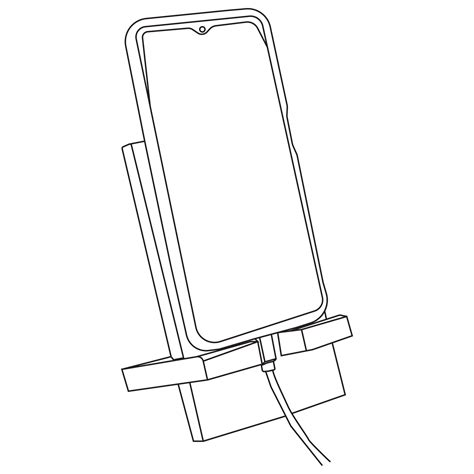 Simple Mobile Phone Holder Illustrations.phone Stand vector design and ...