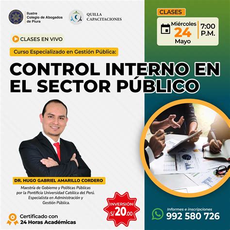 Quilla Curso Especializado En Gesti N P Blica Control Interno En El