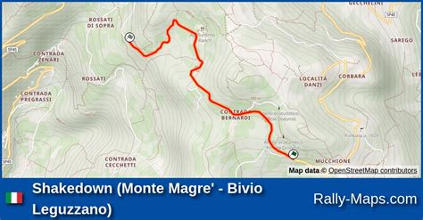 Shakedown Monte Magre Bivio Leguzzano stage map Rally Città di