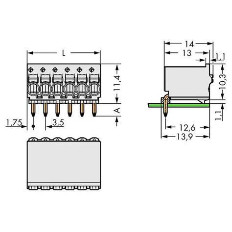 WAGO 2091 1353 PicoMAX ECOM 3 5 Female Grip Plate 3P Angled Rapid