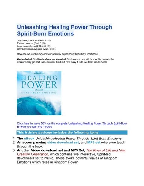 Unleashing Healing Power Through Spirit Born Emotions