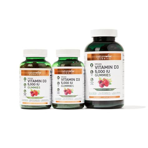 Naturewise Vegan Vitamin D3 Gummies 5 000 Iu Naturewise