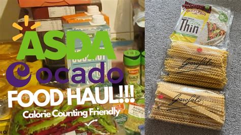 Asda And Ocado Food Haul For Weight Loss And Calorie Counting Youtube