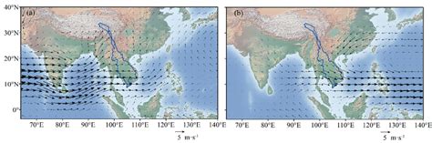 A Averaged Hpa Winds And B Composite Difference Of Hpa