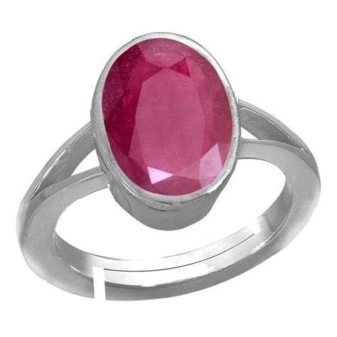 Rama Mool Chand Trading Ratti Ruby Gemstone Silver Adjustable