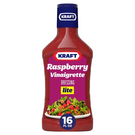 Kraft Raspberry Vinaigrette Lite Salad Dressing 16 Fl Oz Bottle