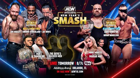 Card For Tonights Aew Dynamite New Years Smash R Squaredcircle