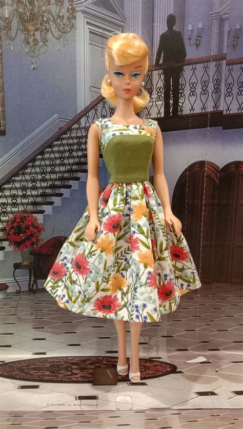 Poppies In Olive Barbie Fashion Fashion Barbie Doll Clothing Patterns