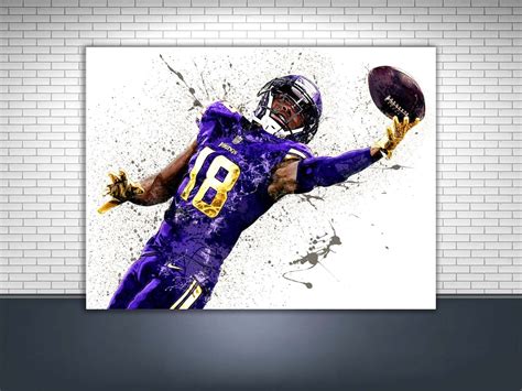 Justin Jefferson Poster, the Catch, Minnesota Vikings, Gallery Canvas ...