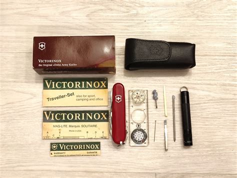 Victorinox Huntsman Plus Traveller Set Vintage Complete Mint Nos Swiss