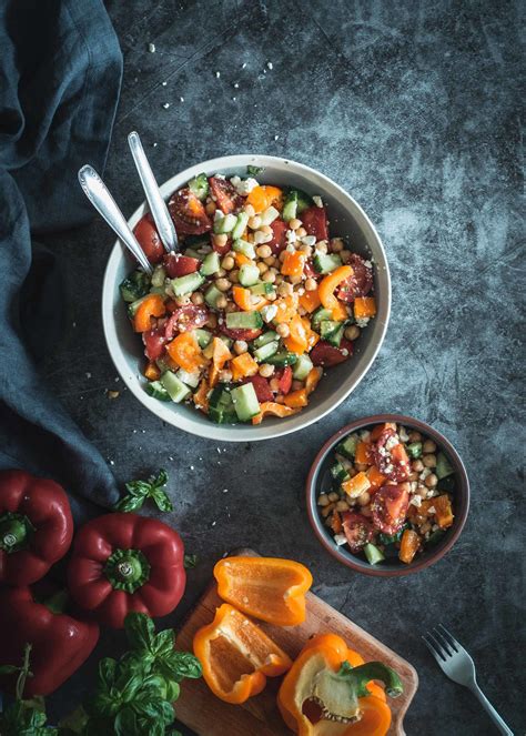 Kichererbsen Paprika Salat Gesundes Zum Mitnehmen Kochst Bchen