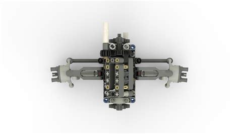 Lego Moc Torsen Differential Mounted On A Double Wishbone Suspension By