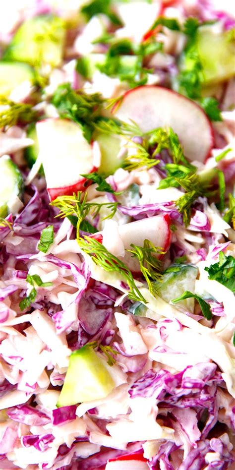 Keto Cabbage Salad Recipe Creamy Mayo Based Dressing Over Tender