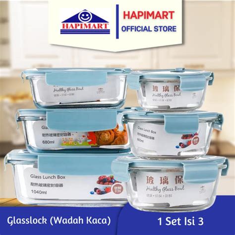 Jual Glasslock Wadah Penyimpanan Makanan Kaca In Non Sekat Kedap