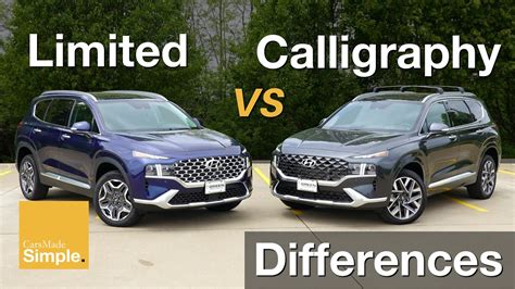 Hyundai Santa Fe Limited Vs Calligraphy Side By Side Trim