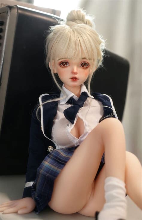 Fifi 1ft7 50cm Blonde Tiny Sex Doll With BJD Head Cute Sex Doll