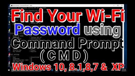 Cmd How To Find Your Wi Fi Password Using Command Prompt On Windows 10 Prompts Finding