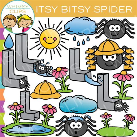 Itsy Bitsy Spider Nursery Rhyme Clip Art , Images & Illustrations ...