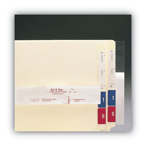 Smd67608 Smead Seal And View File Folder Label Protector Zuma