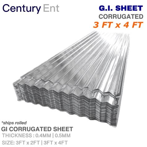 3FT X 4FT GI CORRUGATED SHEET Yero Galvanized Iron Roofing 0