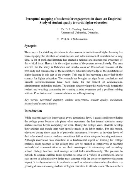 Pdf Perceptual Mapping Ofstudents For Engagement In Class Dokumen Tips