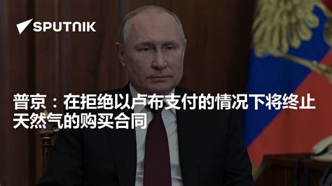 普京：在拒绝以卢布支付的情况下将终止天然气的购买合同 2022年3月31日 俄罗斯卫星通讯社